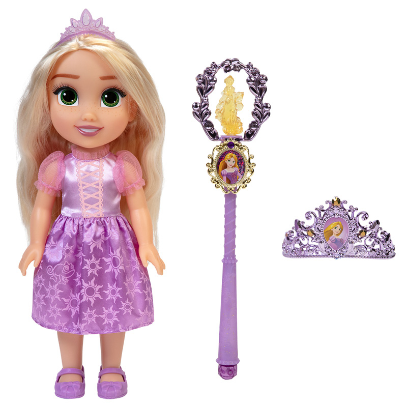 Disney Princess - Rapunzel dukke med tiara
