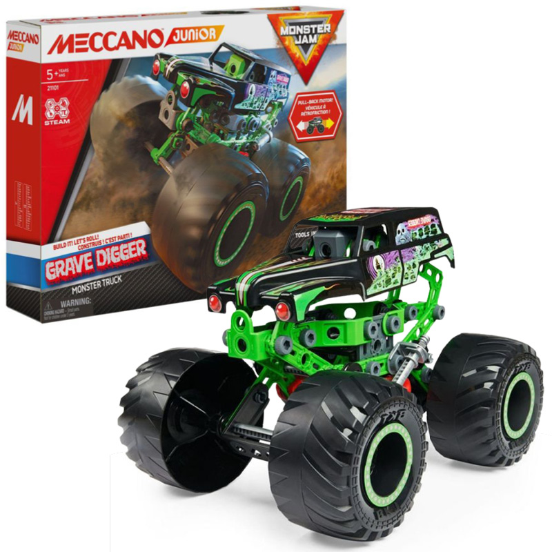 Meccano Junior Monster Jam Grave Digger Monster Truck Build Kit