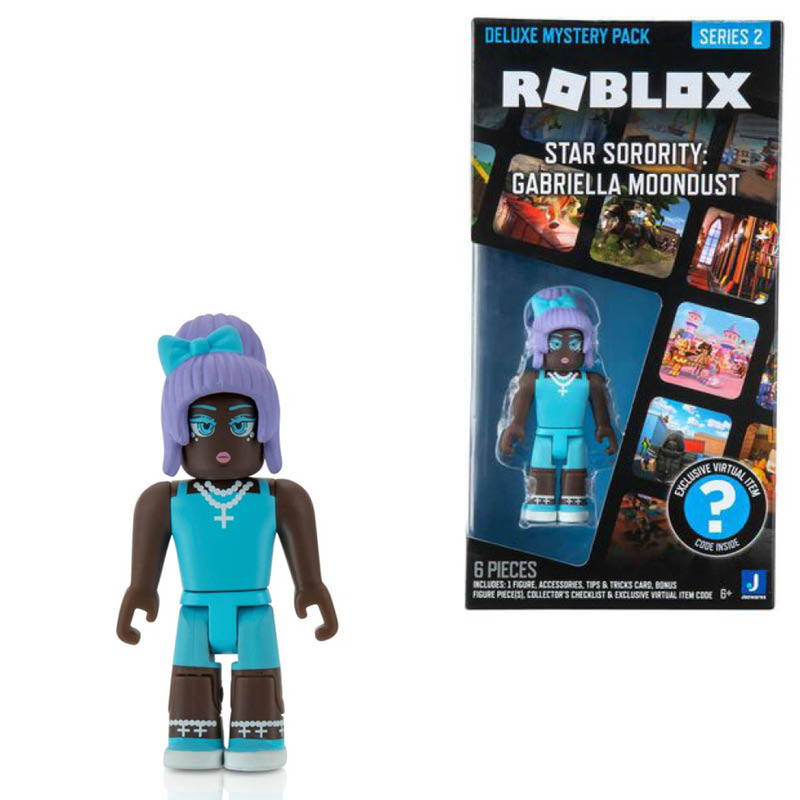 .com: Roblox Action Collection - Star Sorority: Gabriella Moondust  Deluxe Mystery Figure Pack + Two Mystery Figure Bundle [Includes 3  Exclusive Virtual Items] : Toys & Games