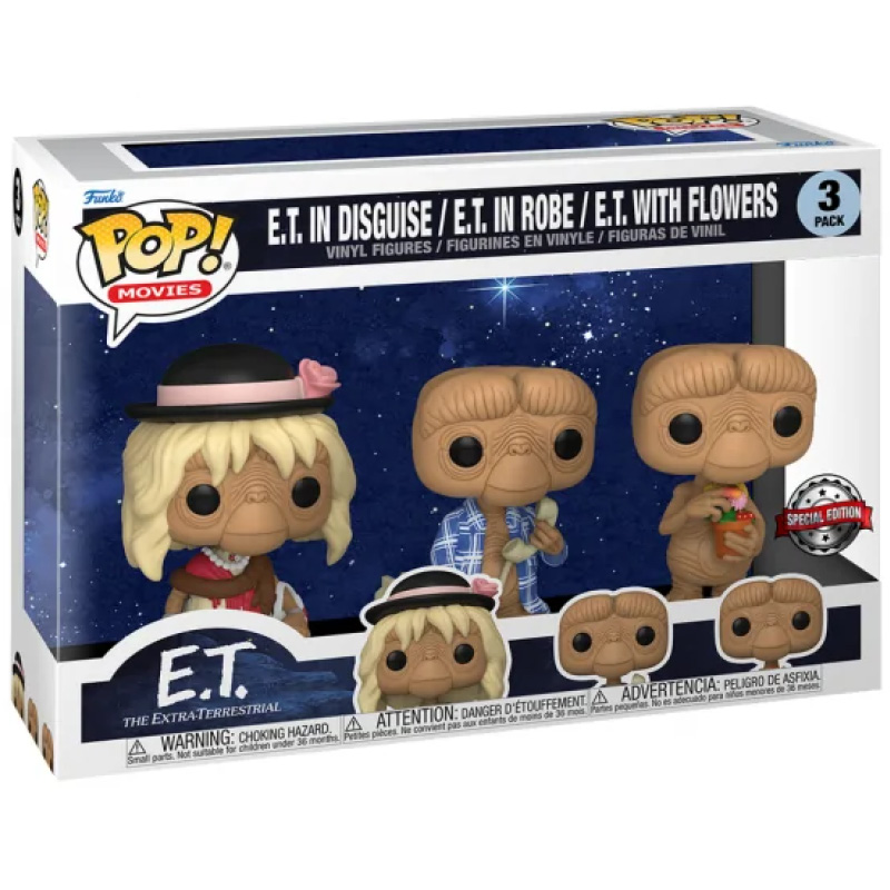 Funko POP! Movies: E.T. - 3-pakning med E.T. figurer
