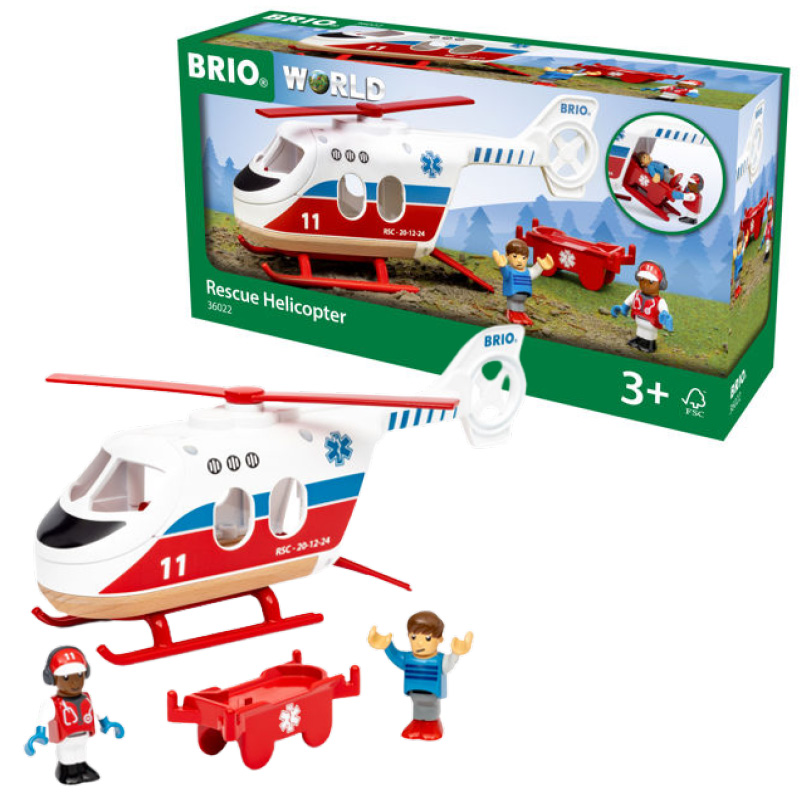 BRIO World Redningshelikopter med figurer 36022