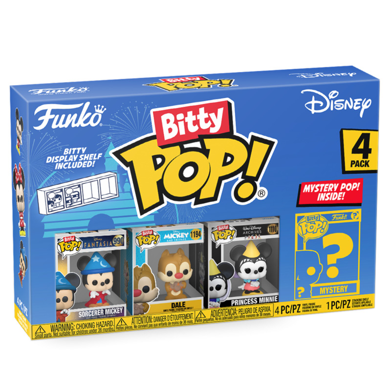 Funko Bitty POP! Disney 4-Pakning - Sorcerer Mickey / Dale / Princess Minnie