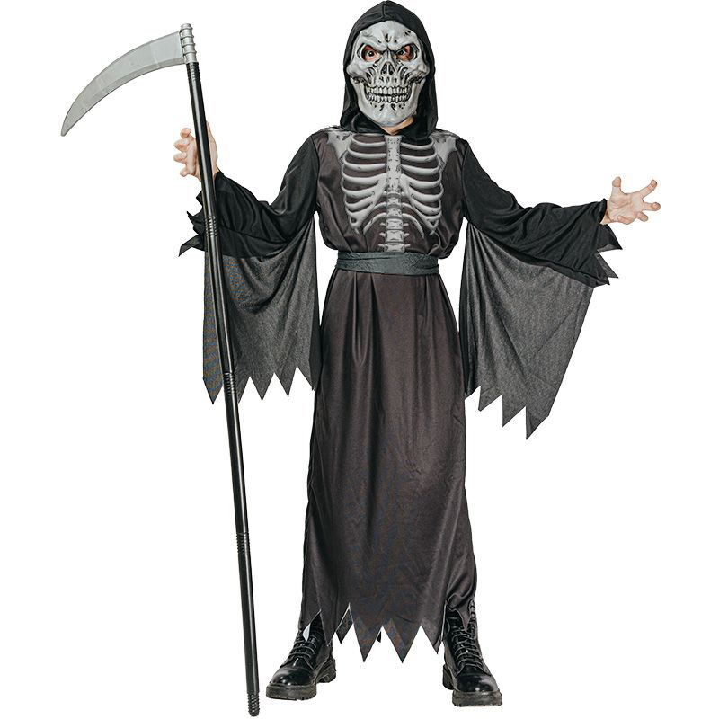 Grim Reaper Skjelett Kostyme 4-6 år (110-120 cm)
