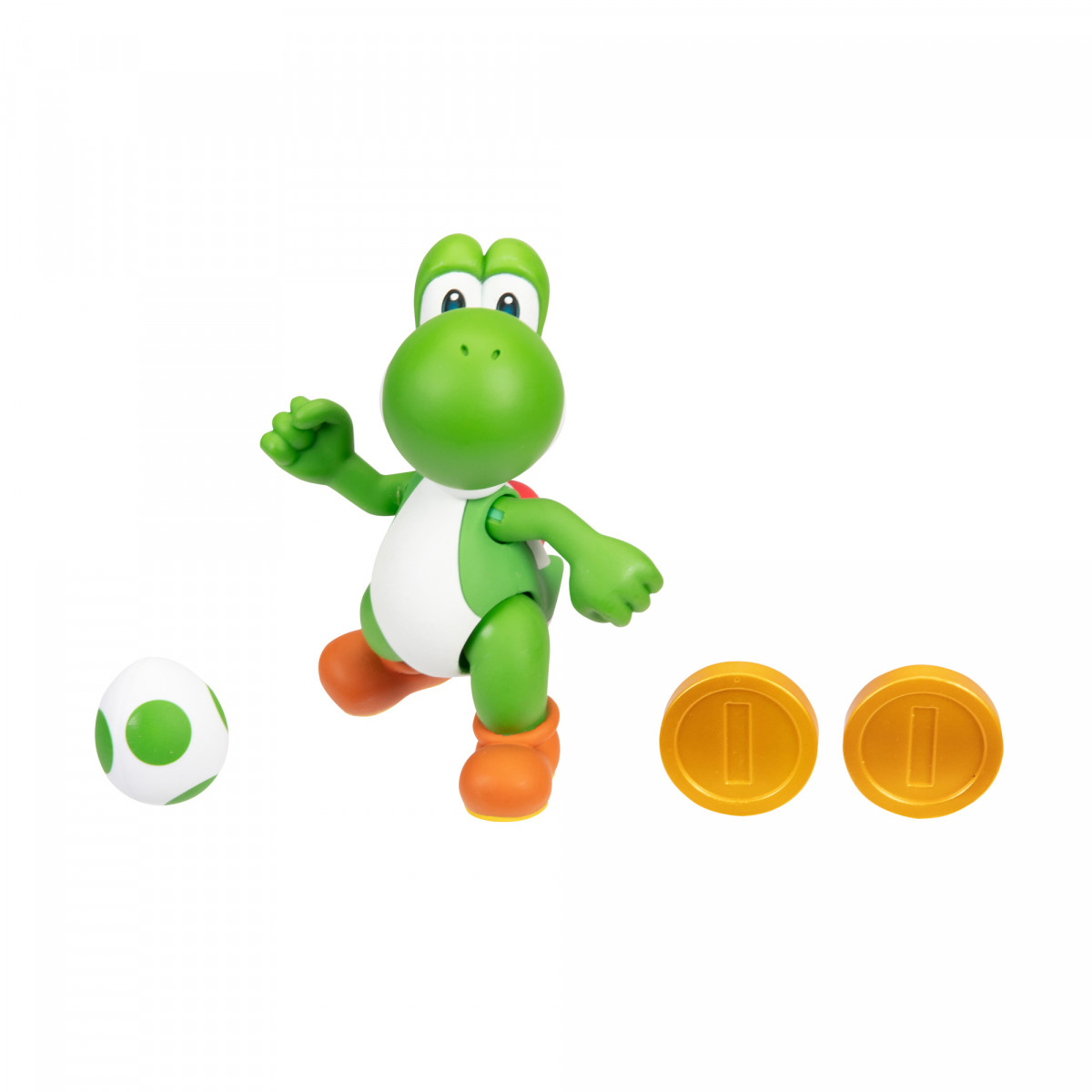 Nintendo Super Mario figur 10 cm med tilbehør - Yoshi med grønt egg