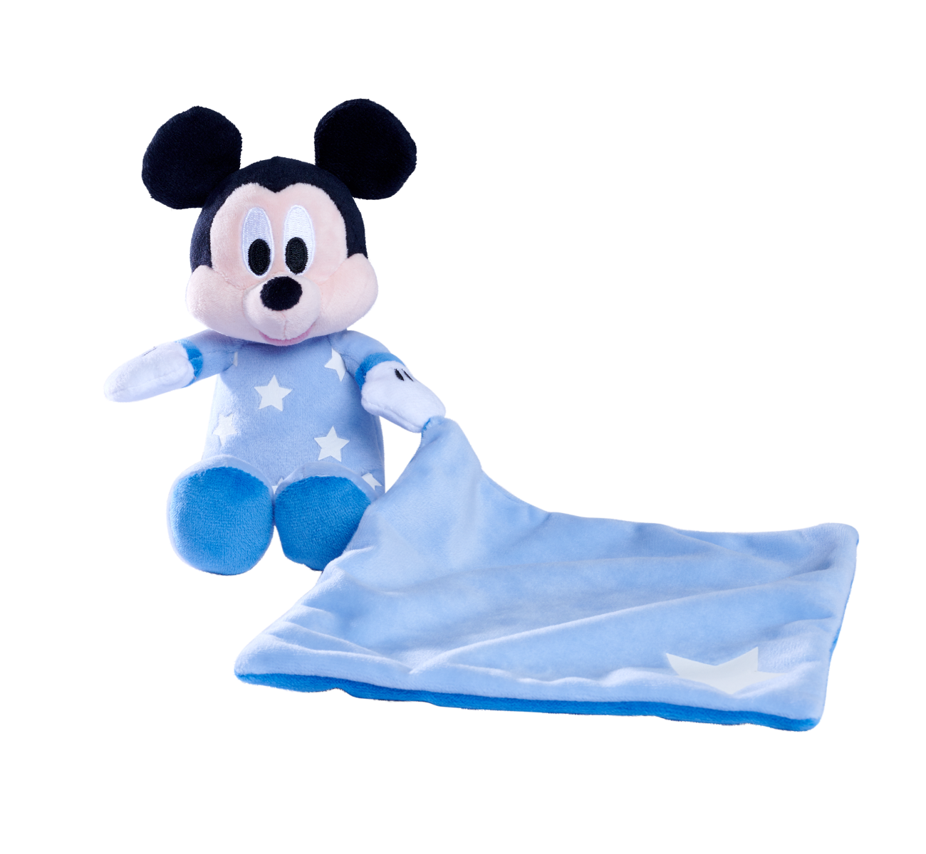 Disney Mikke Mus plysjbamse 15 cm - Sov Godt Mikke Mus med koseklut