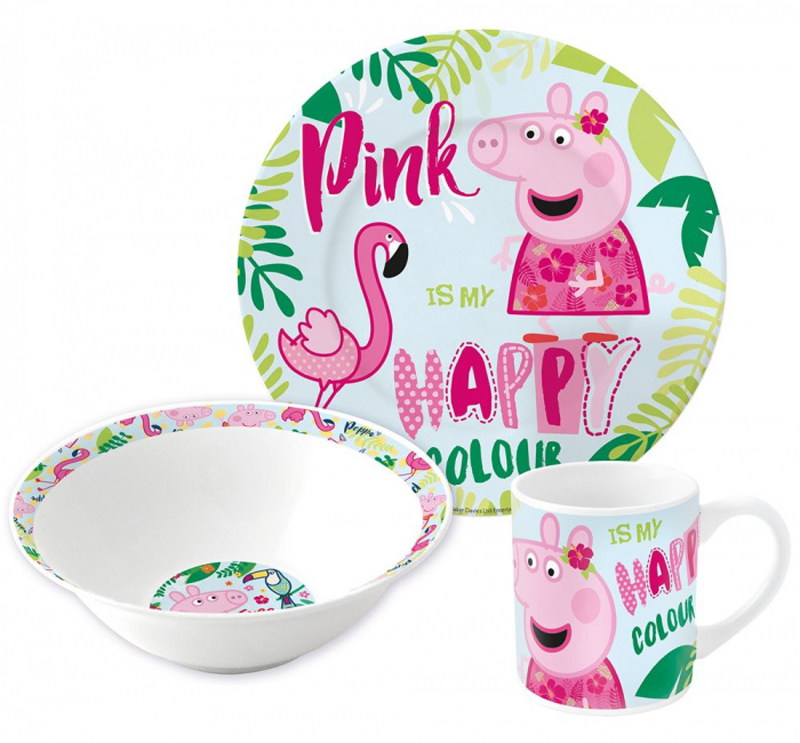 Peppa Pig 3 delers gavesett keramikk