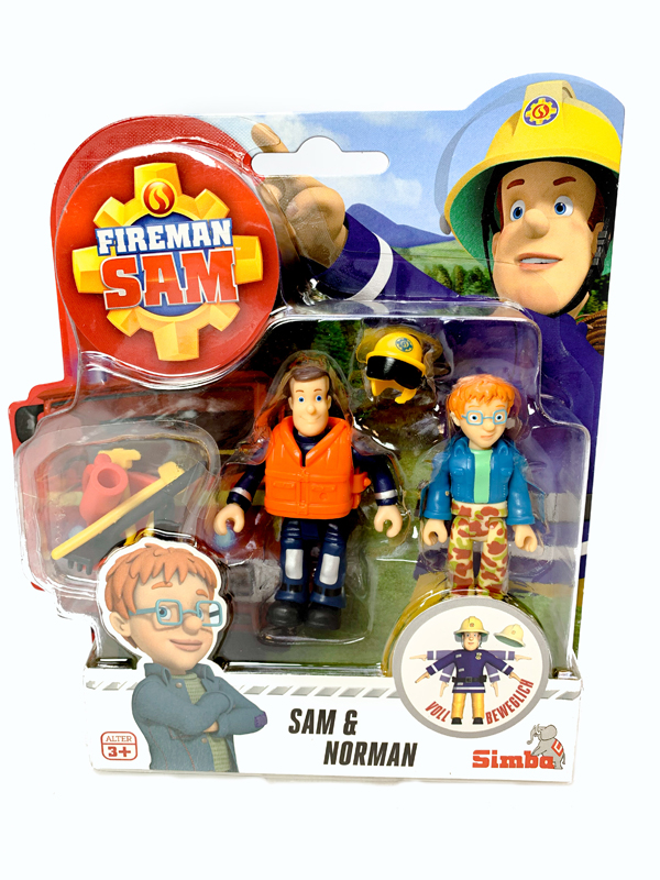 Brannmann Sam figurer 2 pakning - Norman & Sam