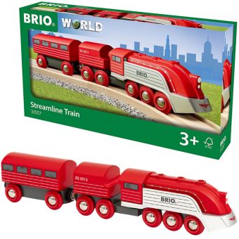 BRIO World Rødt Strømlinjeformet tog 33557