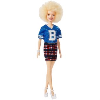 Barbie Fashonistas dukke #91 - Blå t-skjorte og skjørt FJF51