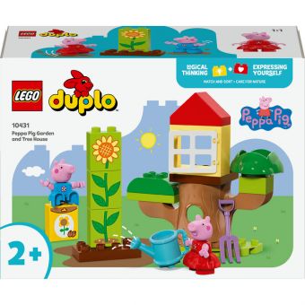 LEGO DUPLO Peppa Pig - Peppa Gris med hage og trehytte 10431
