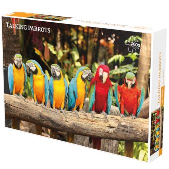 Puslespill 1000 Brikker - Talking Parrots