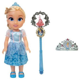 Disney Princess - Askepott dukke med tiara