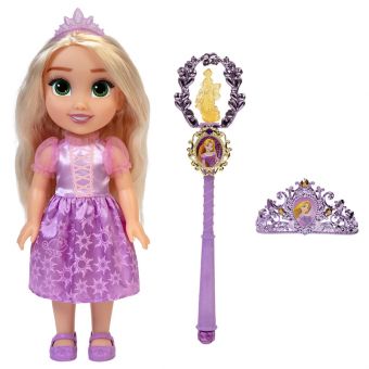 Disney Princess - Rapunzel dukke med tiara