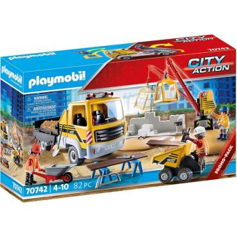 Playmobil City Action - Byggeplass med varebil 70742