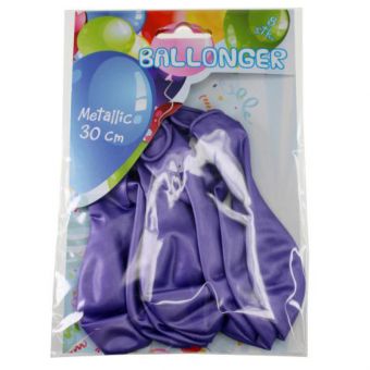Tinka Ballonger 8-pakning - Lilla metallisk