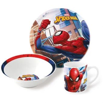 Keramikk Frokostsett 3 deler -  Spider-Man 
