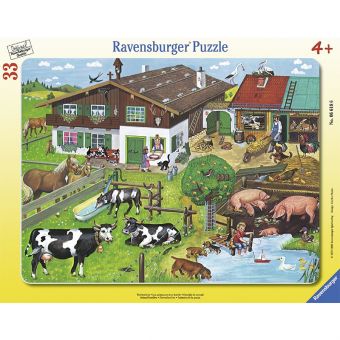 Ravensburger Puslespill 33 Brikker - Bondegård med dyr