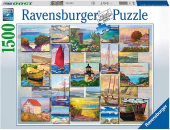 Ravensburger Puslespill 1500 Brikker - Coastal Collage 