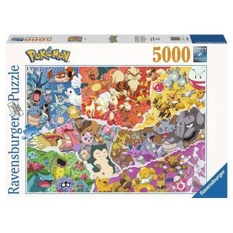 Ravensburger  Puslespill 5000 Brikker - Pokémon Karakterer