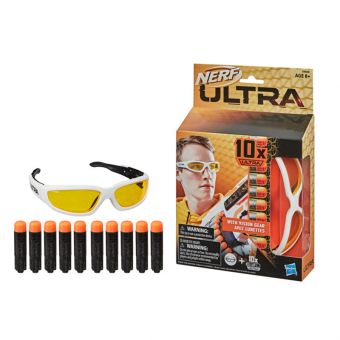 Nerf Ultra Tilbehør - Briller & Refill 10 Piler