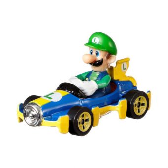 Hot Wheels Mariokart Die-Cast Lekebil - Luigi Mach 8
