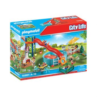 Playmobil City Life - Bassengfest med sklie 70987