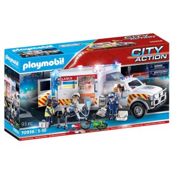 Playmobil City Action - Redningskjøretøy: amerikansk ambulanse 70936