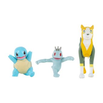 Pokémon Battle Figurer - Squirtle, Machop, og Boltund