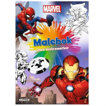 Malebok Marvel Superhelter med klistremerker