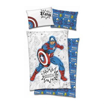 Marvel Avengers Sengesett 140x200/50x70 cm - Captain America