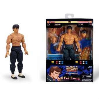 Street Fighter II Figur m/ tilbehør 15cm - Fei Long