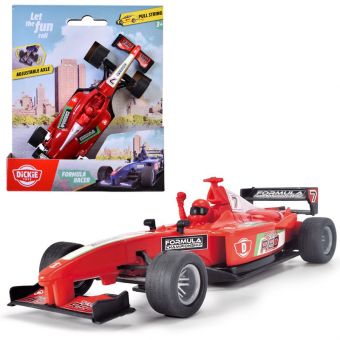 Dickie Toys Formel 1 Racerbil rød med opptrekksfunksjon