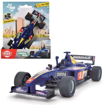 Dickie Toys Formel 1 Racerbil blå med opptrekksfunksjon