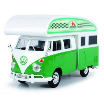 MotorMax Volkswagen Type 2 (T1) - Campingvogn, Grønn/hvit skala 1:24
