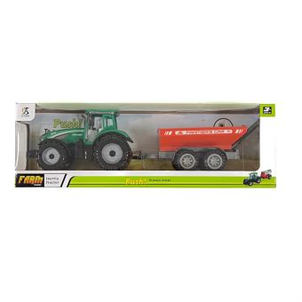 Traktor m/ tilhenger - Grønn