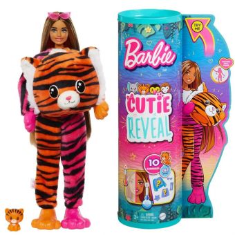 Barbie  Cutie Reveal Jungle Dukke - Tiger