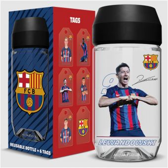 Aquafigure Flaske m/ 6 tags 330ml - FC Barcelona (herrelag)