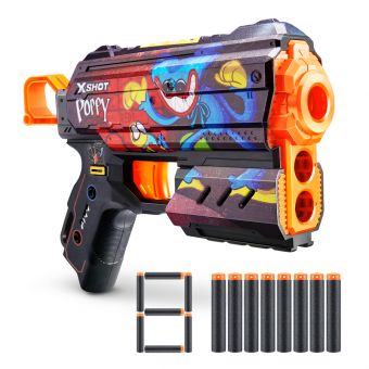 X-Shot Skins Flux Poppy Playtime Blaster m/ 8 skumpiler - Toony