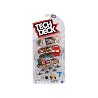 Tech Deck Fingerskateboard 4-Pakning - Real