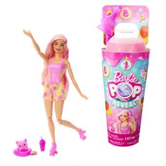 Barbie Pop Juicy Fruits Reveal Dukke - Jordbærlimonade
