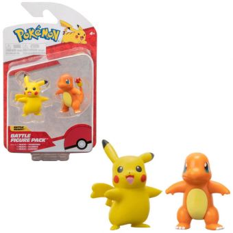 Pokémon Battle Figurer 2-pakning - Charmander og Pikachu