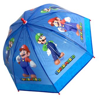 Transparent Paraply 45cm - Super Mario