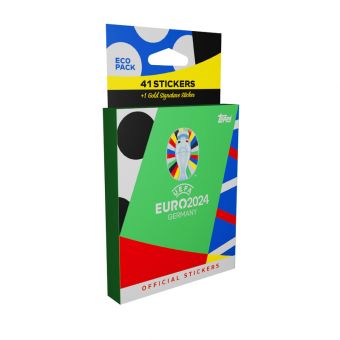 Topps EURO 2024 Sticker Eco Pack m/ 41 klistremerker