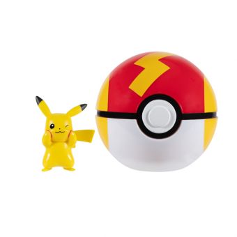Pokemon Clip 'N' Go Figur - Pikachu og Fast Ball
