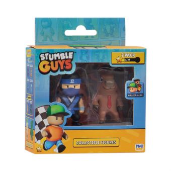 Stumble Guys Figursett 2-Pakning 5,5cm - Ninja Kai & Capybara