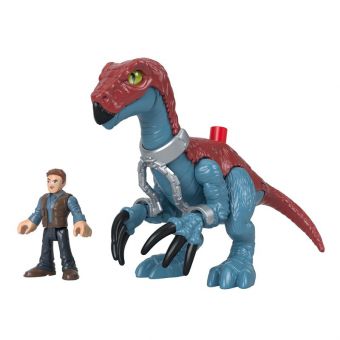 Imaginext Jurassic World Dominion Figurer - Therizinosaurus og Owen
