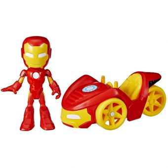 Marvel Spidey og Hans Fantastiske Venner Figur - Iron Man m/ Iron Racer