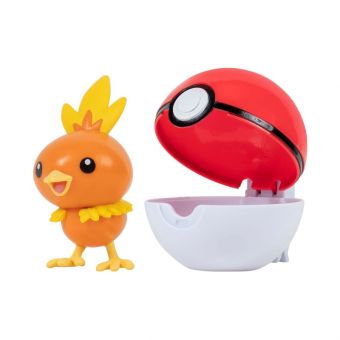 Pokémon Clip 'N' Go Figur 4cm - Torchic og Pokéball