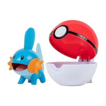 Pokémon Clip 'N' Go Figur 4cm - Mudkip og Pokéball