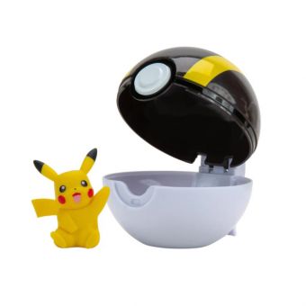 Pokémon Clip 'N' Go Figur 4cm - Pikachu og Ultra Pokéball